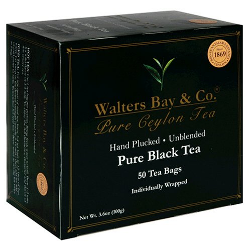 Walters Bay & Company, Pure Ceylon Gold Tag Black Tea, 50-Count Boxes (Pack of 6) by Walter
