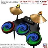 Alecias Swirl 01 Blue Skin by WraptorSkinz fits Guitar Hero 4 World Tour Dr ....