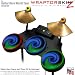 Alecias Swirl 01 Blue Skin by WraptorSkinz fits Guitar Hero 4 World Tour Drum Set for Nintendo Wii, XBOX 360, PS2 & PS3 (DRUMS NOT INCLUDED)