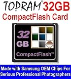 Topram TRCF32G 32GB  Compact Flash for Nikon, Canon, Sony Digital SLR Camer ....