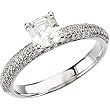 14K White Gold Diamond Engagement Ring Semimount - 0.50 Ct. - DOES NOT INCLUDE CENTER STONE
