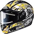 HJC Slayer with Electric Shield Men's CL-16SN Snow Snowmobile Helmet w/ Free B&F Heart Sticker Bundle - MC-3