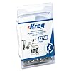 Kreg SPS-F075-100 0.75-Inch No.6 Fine Thread Pan Head Pocket Screws, 100-Count