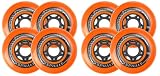 8 Labeda Gripper Asphalt Outdoor Roller Hockey Wheels - Orange 80mm