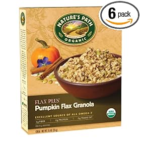 Nature's Path Organic Flax Plus Pumpkin Granola Cereal, 11.5-Ounce Boxes (Pack of 6)