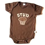 Stud Muffin - Silly Baby Onesie, Brown
