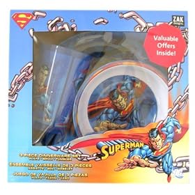 Superhero Superman Dinnerware: 3 pcs Children dinnerware