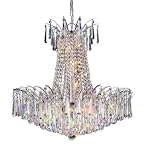 Pecaso Lighting H-4032E-S HG Flamingo Crystal Hexagon Chandelier