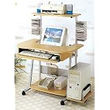 NEW COMPUTER WORKSTATION DESK W MONITOR and TOWER SLOTS by Cross