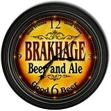 BRAKHAGE 'S Beer and Ale Cascading Pub Wall Clock
