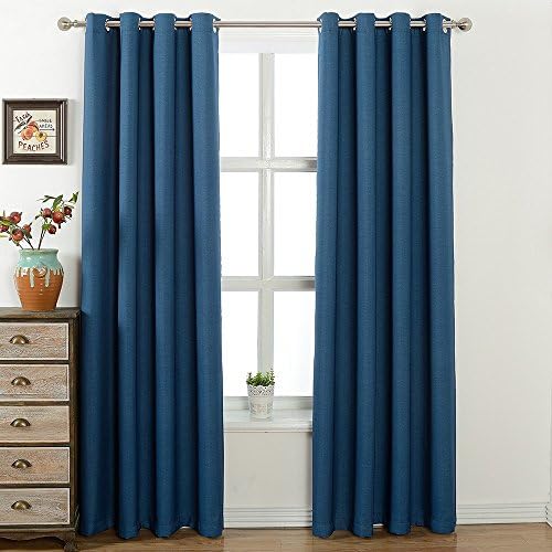 Fancy Queen Solid Window Curtains Thermal Insulated Blackout Treatment for Bedroom Room 52 x 84 inch (Set of 2 Panels), US Brand