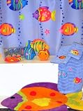 Fish Playground Fabric Shower Curtain