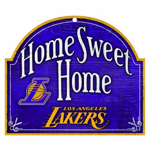 NBA Los Angeles Lakers 11-by-9 Wood Home Sweet Home Sign