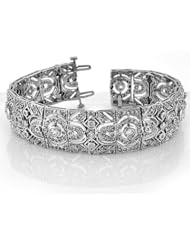 Natural 8.0 ctw Diamond Bracelet 14K White Gold