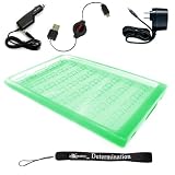 Silicone Skin COVER SLEEVE CASE with USB 2in1 Data Cable, Car Charger, and Wall Charger with 4-inch eBigValue TM Determination Hand Strap for the Sony Reader eBook Touch Edition PRS-600