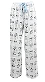 Leisureland Women's Cotton Knit Pajama Lounge Capri Pants Kitty Cat Meow