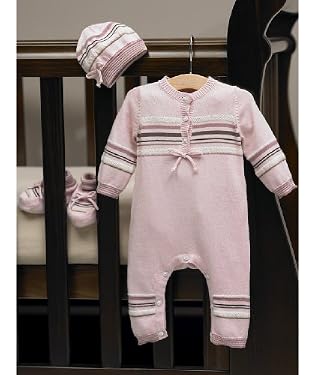 Girls Knitted All-In-One, Hat and Bootie Set