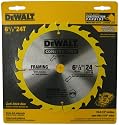 DeWalt DW9154 6-1/2-Inch 24 Tooth ATB Framing Saw Blade with 5/8-Inch Arbor