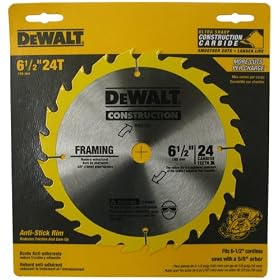 DeWalt DW9154 6-1 2-Inch 24 Tooth ATB Framing Saw Blade with 5 8-Inch Arbor by DeWALT
