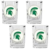 Michigan State Spartans 4-Piece Square Shot Glass Set