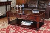 La Roque Coffee Table + Drawers Mahogany By Baumhaus