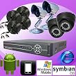 DNT 4ch 4 Channel H.264 Standalone Surveillance CCTV DVR Digital Video Recorder Color Night Vision Camera Security Complete System Package, Real Time D1 Record 120fps, Remote Network Monitoring, Support Internet Explorer, I-phone, Android, Wince, Symbian. CMS Software, 4ch Playback Simultaneously, USB Backup/vga Output/1 Audio Input, Support USB Mouse Control