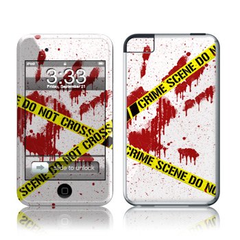 Apple iPod Touch 2G 3G Design Modding Skin Wallpaper - Crime Scene White