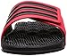 adidas Performance Men's Adissage 2.0 Stripes Athletic Sandal, Ray Red/Black/Black, 10 M US