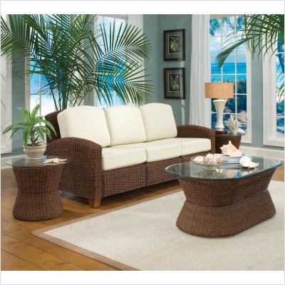 Bundle-47 Cabana Banana Living Room Set in Cocoa (4 Pieces)