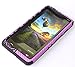 Motorola Droid Ultra XT1080 / Maxx XT1080M - HARD & SOFT RUBBER HYBRID HIGH IMPACT CASE (Purple Damask Anchor on Black)