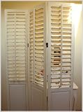 Romantischer PARAVENT im Used-Look mit verstellbaren Lamellen