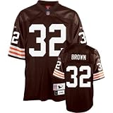 Cleveland Browns Jim Brown Premier Youth Throwback Legends Jersey, Size= Large