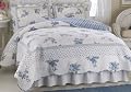 Rose Blossom Blue Twin Quilt