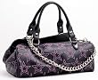 Lux de Ville HI JINX Tote- Black with Pink Stars