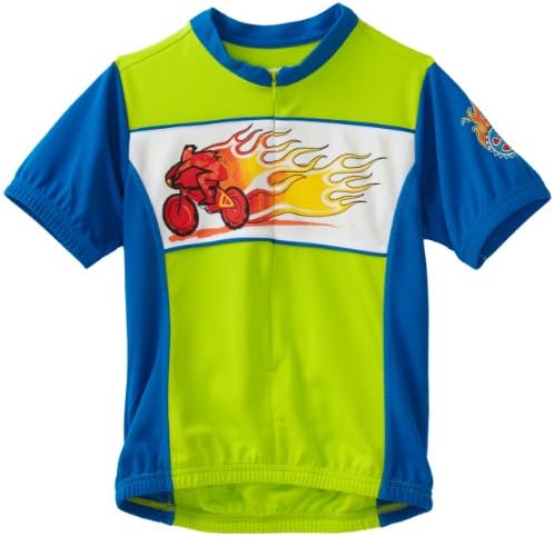 Kanu Bike Boy's Gremlin Cycling Jersey (Green, X-Small)
