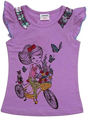 Children T Shirt Print Character Sleeveless Girl T Shirt Kids Baby Dresses