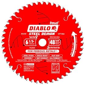 Freud Diablo D0648F 6-1/2" x 48-Tooth Steel Demon TCG Ferrous Cutting Circular Saw Blade 5/8" Arbor