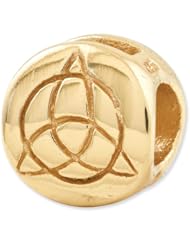 Sterling Silver Gold plated Reflections Celtic Trinity Bead