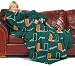 Miami Florida Hurricanes Adult Comfy Throw Blanket with Sleeves