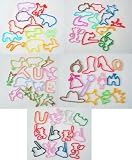 60 Shaped Rubber Bandz Lot    Glow in the Dark plus Tie dye   Animals, Sports, Tye Dye Farm & Wild Animals, Fairies  Like Silly Bandz