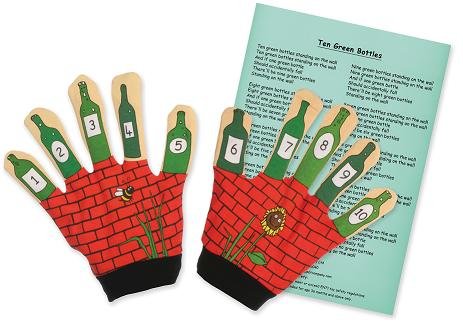 Childrens Toyshop  Toys : Favourite Song Mitts: Ten Green Bottles