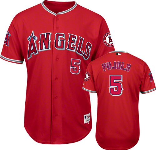 Albert Pujols Los Angeles Angels of Anaheim Scarlet #5 Authentic Jersey