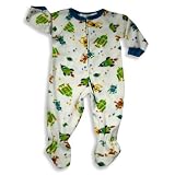 Wonder Kids - Infant and Toddler Boys Heavyweight Robot Footed Blanket Sleeper, White, Multi (Size 18Months)