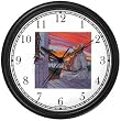 Mommy & Baby Bunny Rabbit Watching Sunset - from Hush Little Baby by Artist: Sylvia Long Wall Clock by WatchBuddy Timepieces (Hunter Green Frame)