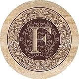 Monogram: F - Thirstystone Sandstone Coaster Set