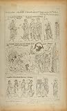 1845 Antique Engraving Greek Manuscript Moses Red Sea - Original Copper Engraving