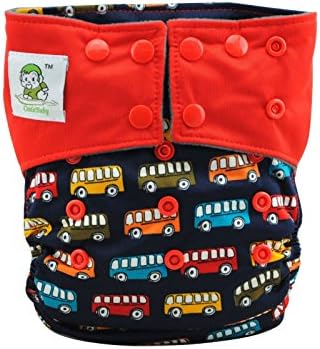 Coolababy Reusable Bamboo Charcoal One Size Cloth Diaper Nappy + 1 Insert Cb34