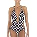 Xhilaration Black/Pink Party Dot Monokini - XS