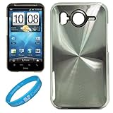 Silver Metallic Protective Rubberized Crystal Hard Case Cover for HTC Inspi ....