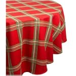 Lenox Holiday Gathering Plaid 60-inch by 84-inch Oval Tablecloth